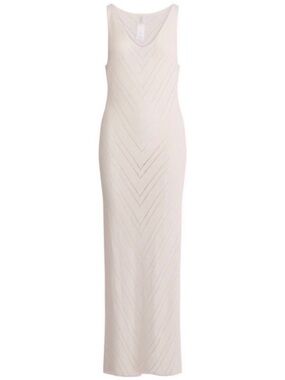Sofia by Sofia Vergara Cream V-Neck Chevron Beach Coverup